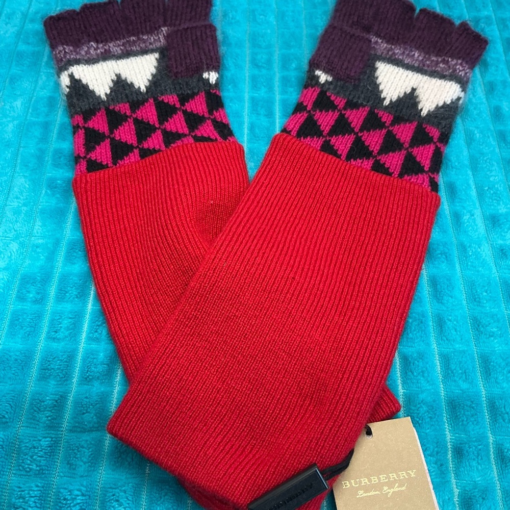 NWT Burberry fingerless gloves CASHMERE/Wool/Mohair